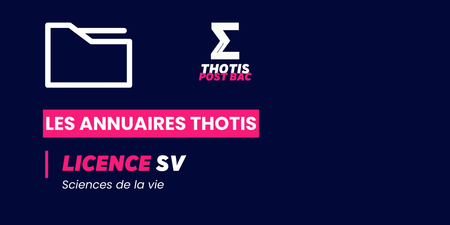 Annuaire Thotis - Licence Sciences de la Vie