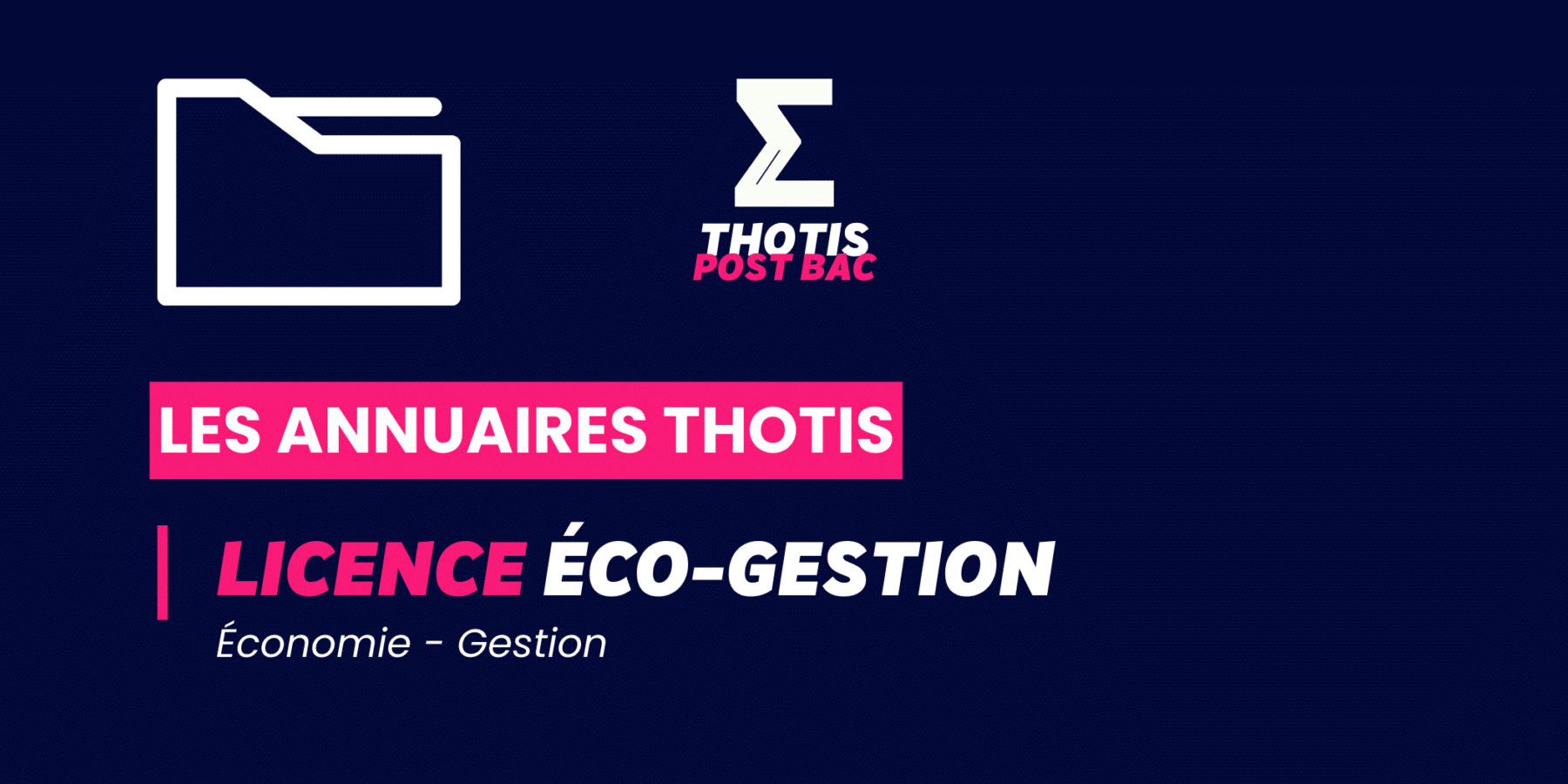 Annuaires Thotis - Licence Économie-Gestion