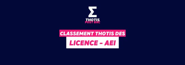 Classement Thotis des Licences AEI