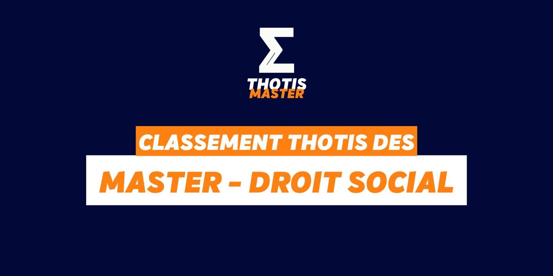 Classement Master – Droit Social