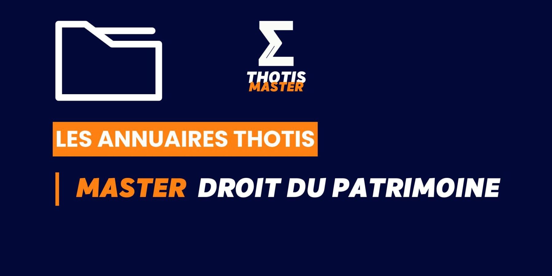 Thotis Annuaire - Master Droit du patrimoine