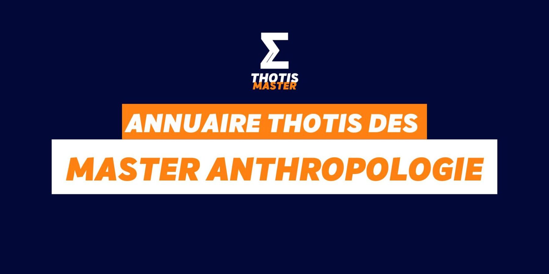 Thotis Annuaire master Anthropologie