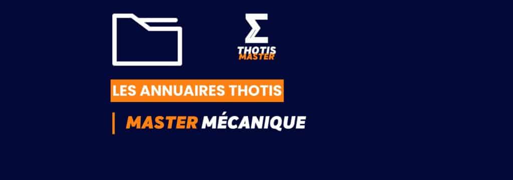 Thotis Annuaire - Master Mécanique