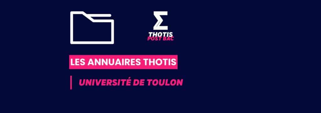 Annuaires Thotis - Université de Toulon